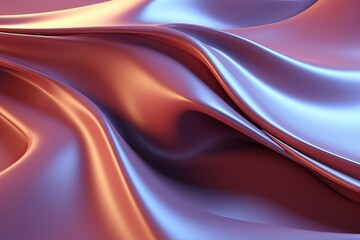 Fototapeta premium Vibrant psychedelic abstract background with pastel waves, silky texture and holographic reflections