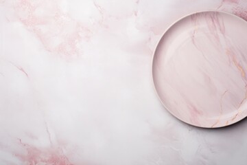 Smooth Marble Flat Lay: Light Grey and Pink Abstract Background for Food or Product Presentation AI Generated