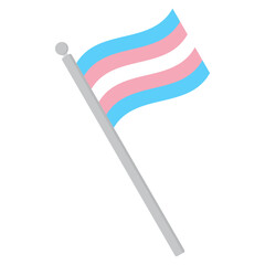 Transgender Pride Flag in shape. Trans Pride Flag.