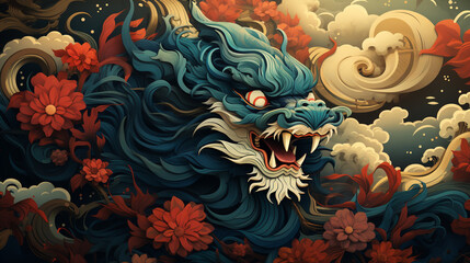 Chinese dragon background