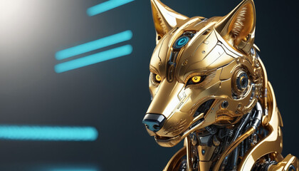 robotic golden wolf mechanic
