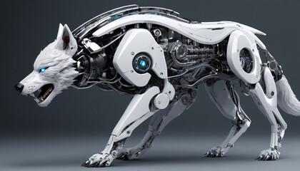 robotic wolf cyborg 