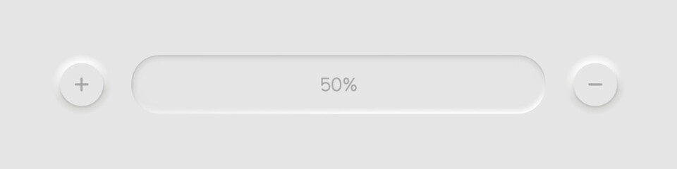 Vector panel in neomorphism style. Buttons on isolated background. Neomorphism design style. Vector illustration EPS 10