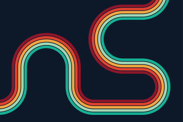  Abstract 1970's background design in simple retro style with stripes. Vector illustration. retro vintage 70s style stripes background poster lines. shapes vector design graphic 1970s retro background