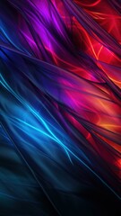 Dark Cinematic Background with Vibrant RGB Spiders Silk Generative AI