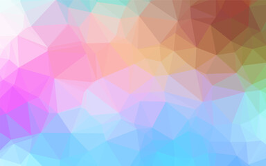 Light Multicolor, Rainbow vector shining triangular pattern. An elegant bright illustration with gradient. Triangular pattern for your business design.