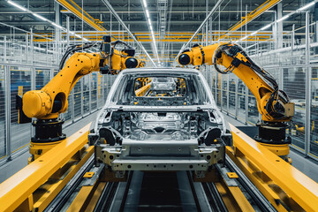 A cutting-edge robot factory is transforming the auto manufacturing process, integrating technology and innovation to produce top-notch vehicles for the market.