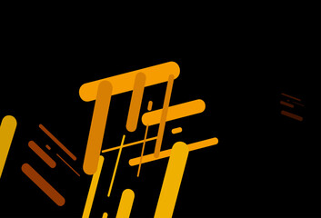 Dark yellow, orange vector pattern with narrow lines.
