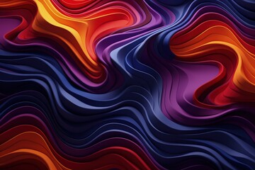 Fototapeta premium Alluring visual symphony unfolds in abstract composition, showcasing intricate pattern texture dance. Dynamic shapes vibrant colors create mesmerizing backdrop that adds touch of modern elegance.