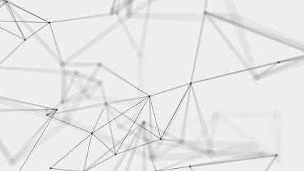 Abstract technology background from lines and dots. Plexus space geometrical backdrop