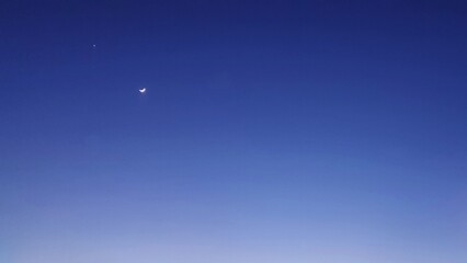 moon and stars in the sky
