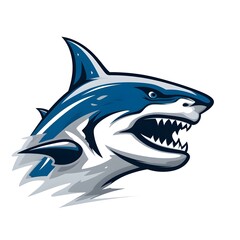 Shark vector art logo for gamers -Generative AI	