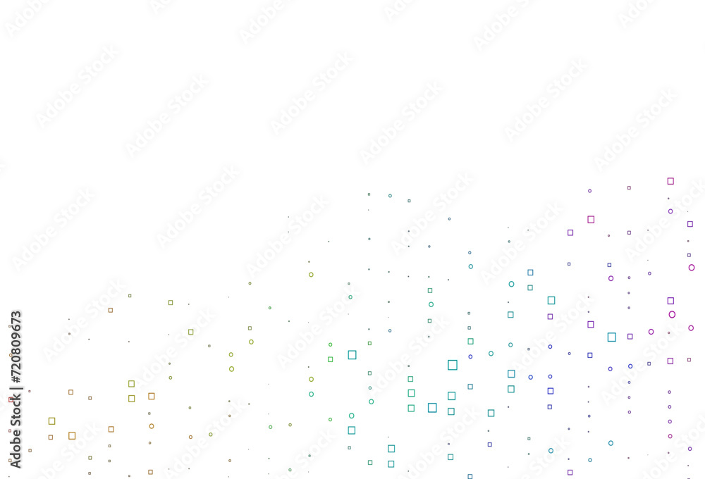 Poster light multicolor, rainbow vector pattern with crystals, rectangles.