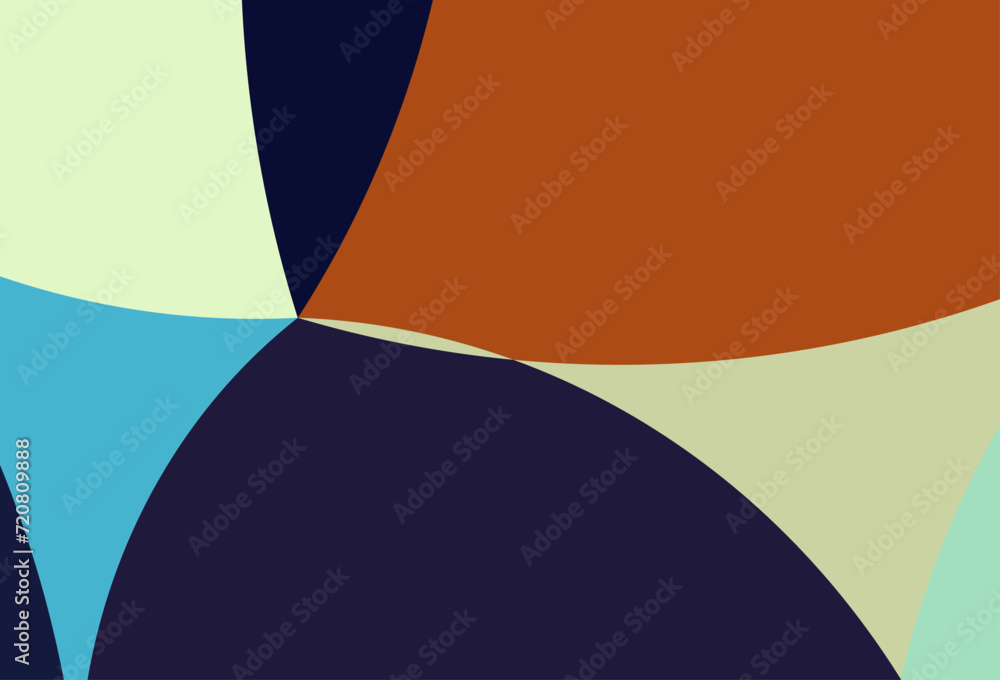 Poster light blue, red vector pattern with liquid shapes.