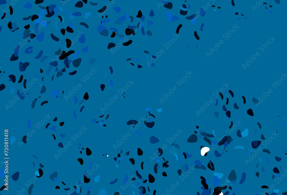 Poster light blue vector backdrop with abstract shapes.