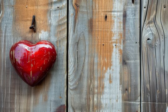 A vibrant apple rests upon a rustic wooden backdrop, evoking a sense of simplicity and natural beauty in the heart of nature's bounty