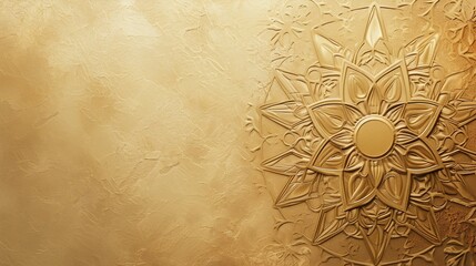 Elegant Islamic Geometric Pattern on Light Brown Background. Generative ai