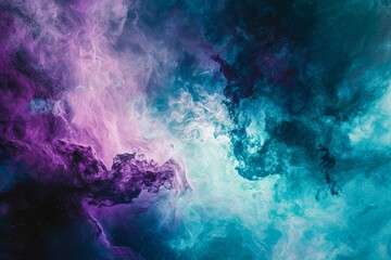 Fototapeta premium An ethereal masterpiece of violet and azure hues, capturing the tranquil beauty of nature through a stunning blend of painting and artistry