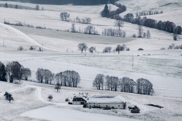 Winterliche Landschaft im Mühlviertel