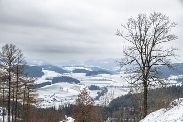 Winterliche Landschaft im Mühlviertel