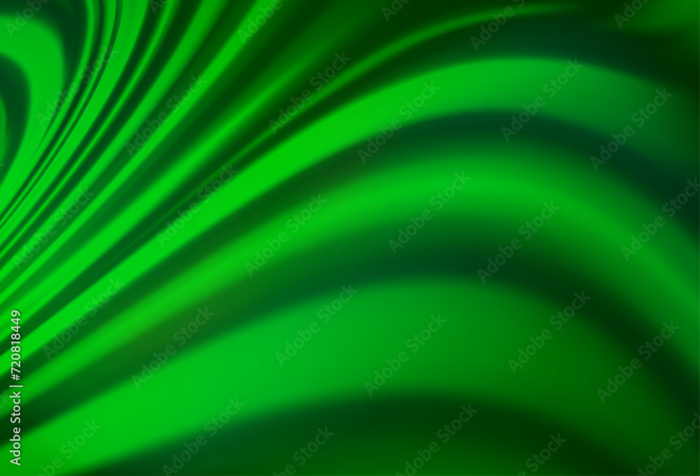 Poster light green vector background with curved circles.