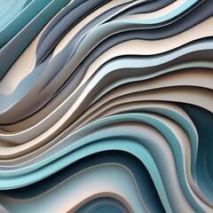 Abstract background with swirling waves and fluid shapes in cool tones Relaxing and meditative illustration for wellness or spa-themed projects3