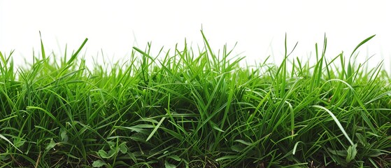 Grass at the bottom, white background