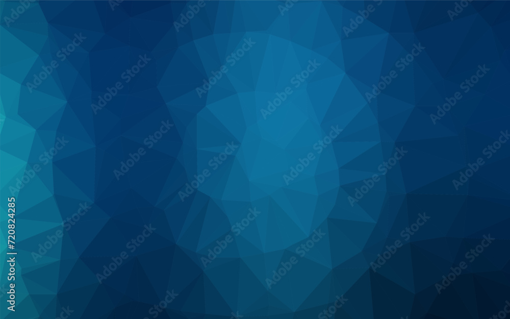 Poster dark blue vector triangle mosaic texture. a completely new color illustration in a vague style. tria