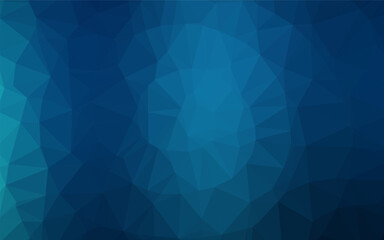Obraz premium Dark BLUE vector triangle mosaic texture. A completely new color illustration in a vague style. Triangular pattern for your business design.