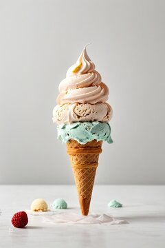 "AI-Generated Ice Cream - Clean Image"
