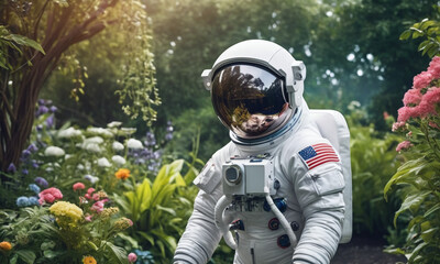Astronaut in the garden 
