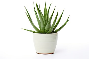 Aloe Vera in Pot Isolated, Mini Aloe Vera Plants Growing in Home Pots, Aloevera Ingredient