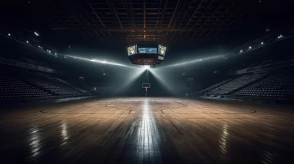 Foto op Plexiglas An empty indoor basketball court © didiksaputra