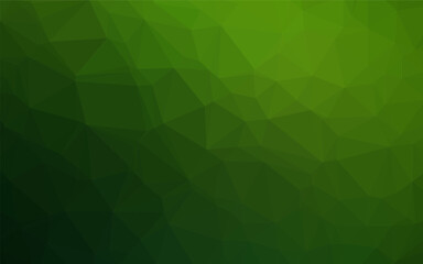 Light Green vector triangle mosaic template. An elegant bright illustration with gradient. Polygonal design for your web site.