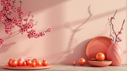 Fototapeta premium Chinese Table Decorations for chinese new year feel