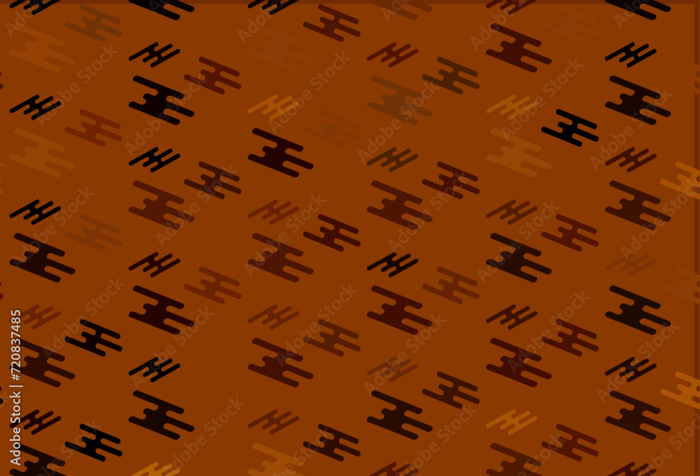 Poster light orange vector layout with flat lines.