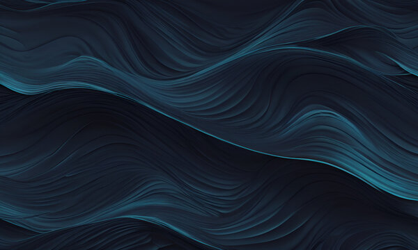 Dark abstract wallpaper background with flowing waves © Zain