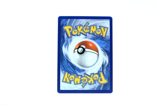 Pokemon card. Close up and isolated with a white background.