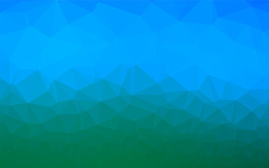 Obraz premium Light Blue, Green vector polygon abstract backdrop. Triangular geometric sample with gradient. New texture for your design.