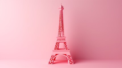 Fototapeta na wymiar Paper Eiffel Tower. Generative AI