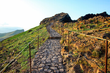 Trail to the Ponta de São Lourenço (tip of St Lawrence) at the easternmost point of Madeira island (Portugal) in the Atlantic Ocean