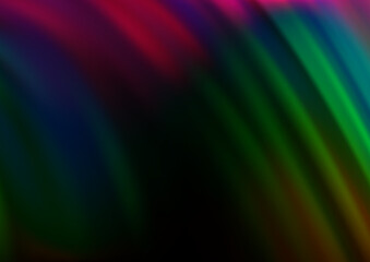 Fototapeta premium Dark Multicolor, Rainbow vector template with liquid shapes. An elegant bright illustration with gradient. New composition for your brand book.
