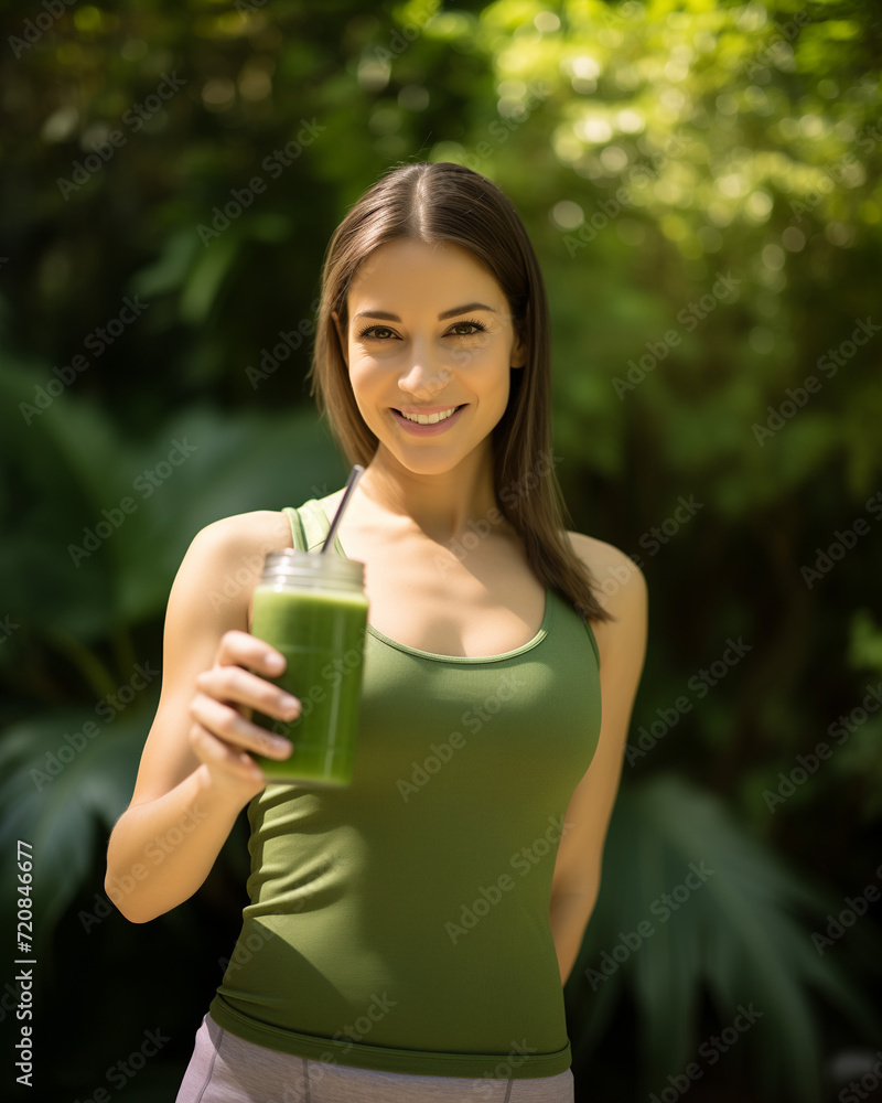 Wall mural the essence of green juice detox and healthy living