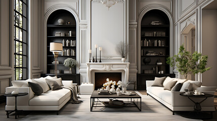 modern classic style interior design living room