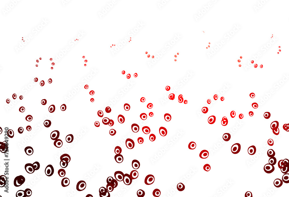 Poster light red vector texture with disks.