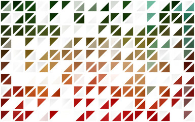 Light Green, Red vector seamless template with crystals, triangles. Modern abstract illustration with colorful triangles. Trendy design for wallpaper, fabric makers.