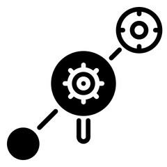 analytic icon, glyph icon style