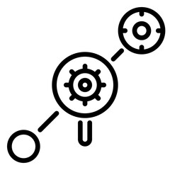 analytic icon, line icon style