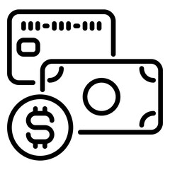 payment icon, line icon style