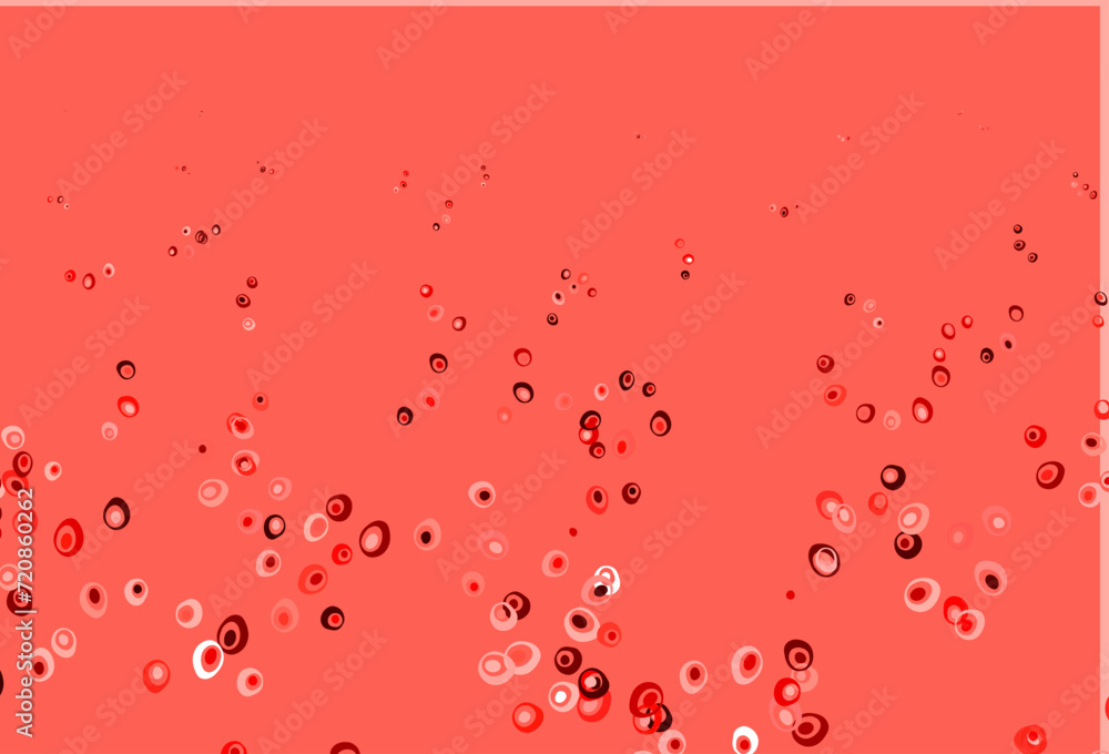 Poster light red vector backdrop with dots.